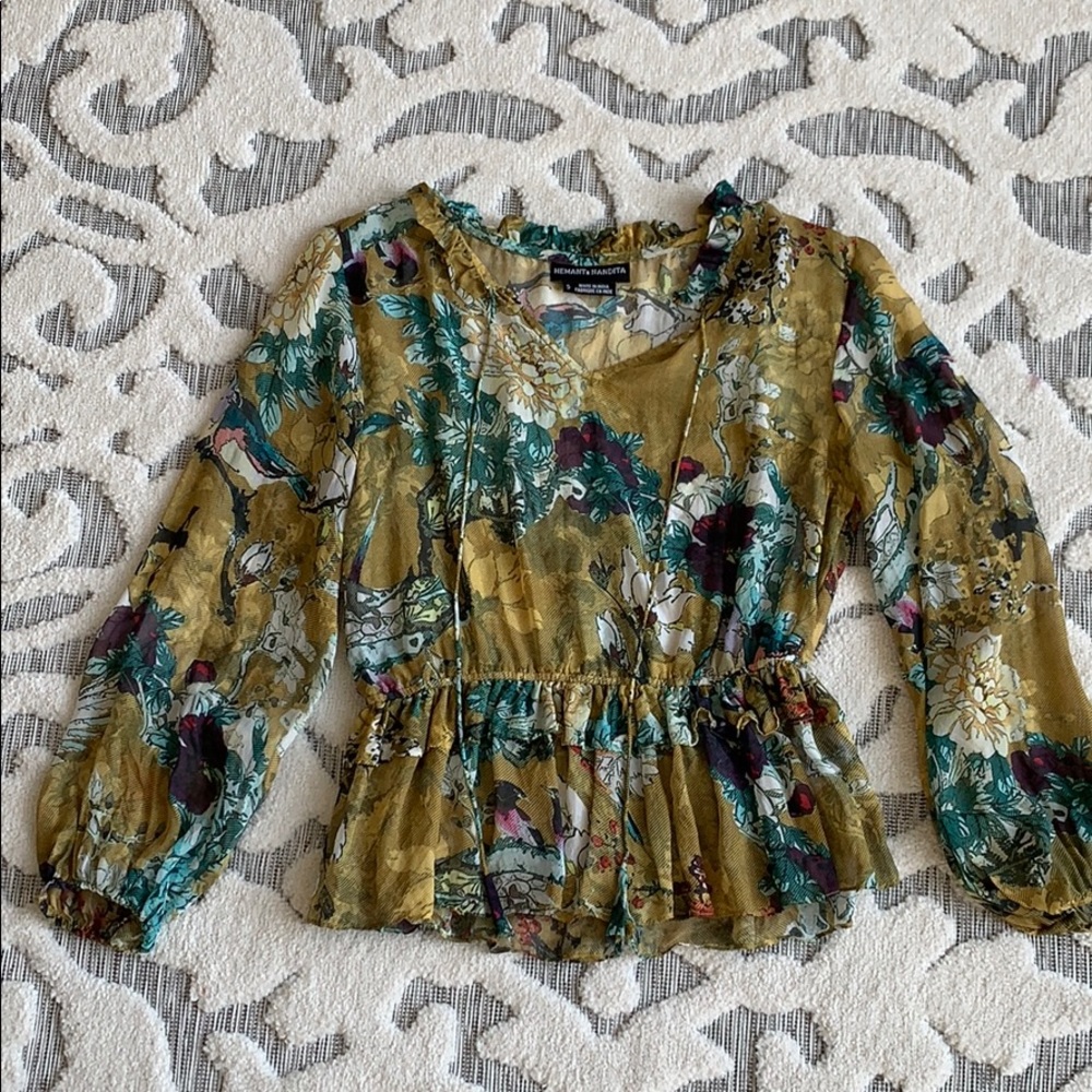 Hemant&Nandita (Anthropologie) long sleeve blouse